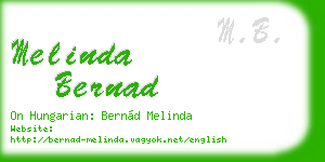 melinda bernad business card
