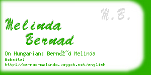 melinda bernad business card